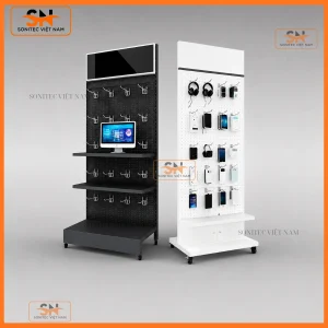 Kệ phụ kiện điện thoại có bánh xe di chuyển