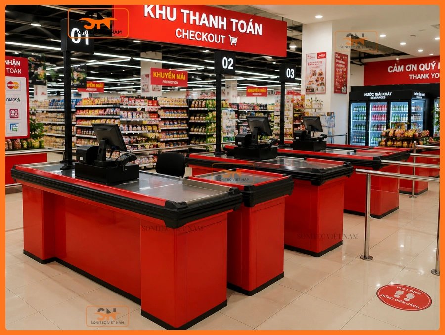 Bàn thu ngân siêu thị