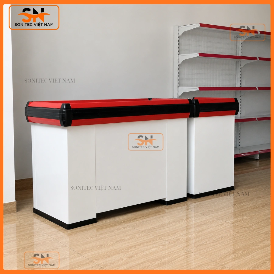 Bàn thu ngân siêu thị bền, đẹp