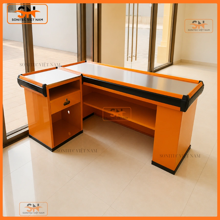 Bàn thu ngân siêu thị mini giá tốt