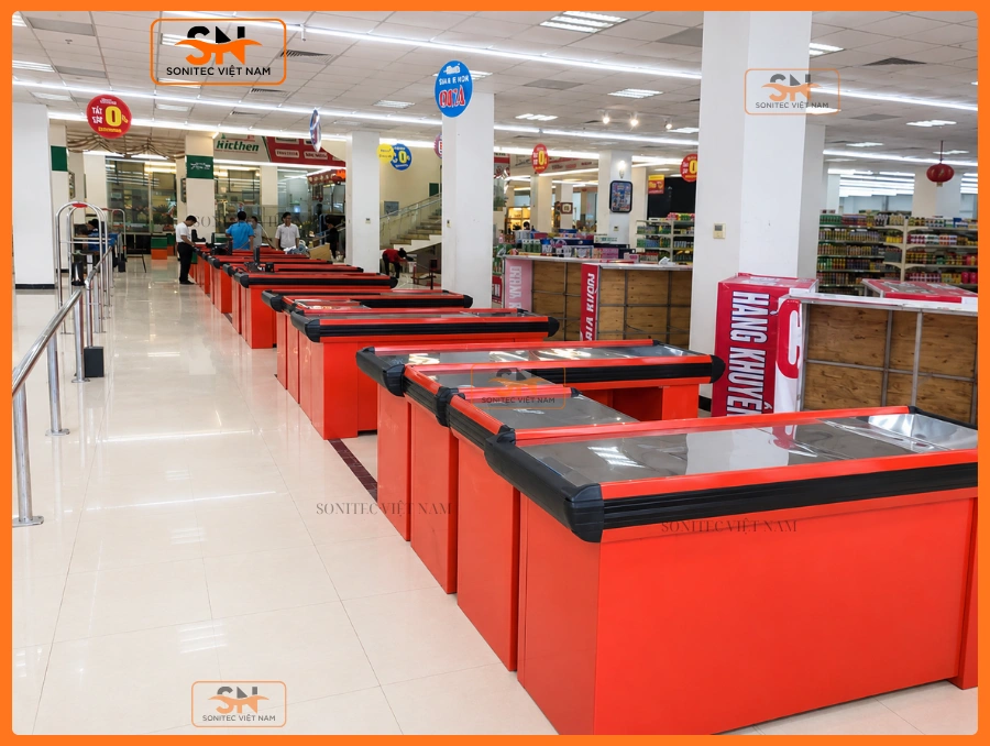 Bàn thu ngân siêu thị mini