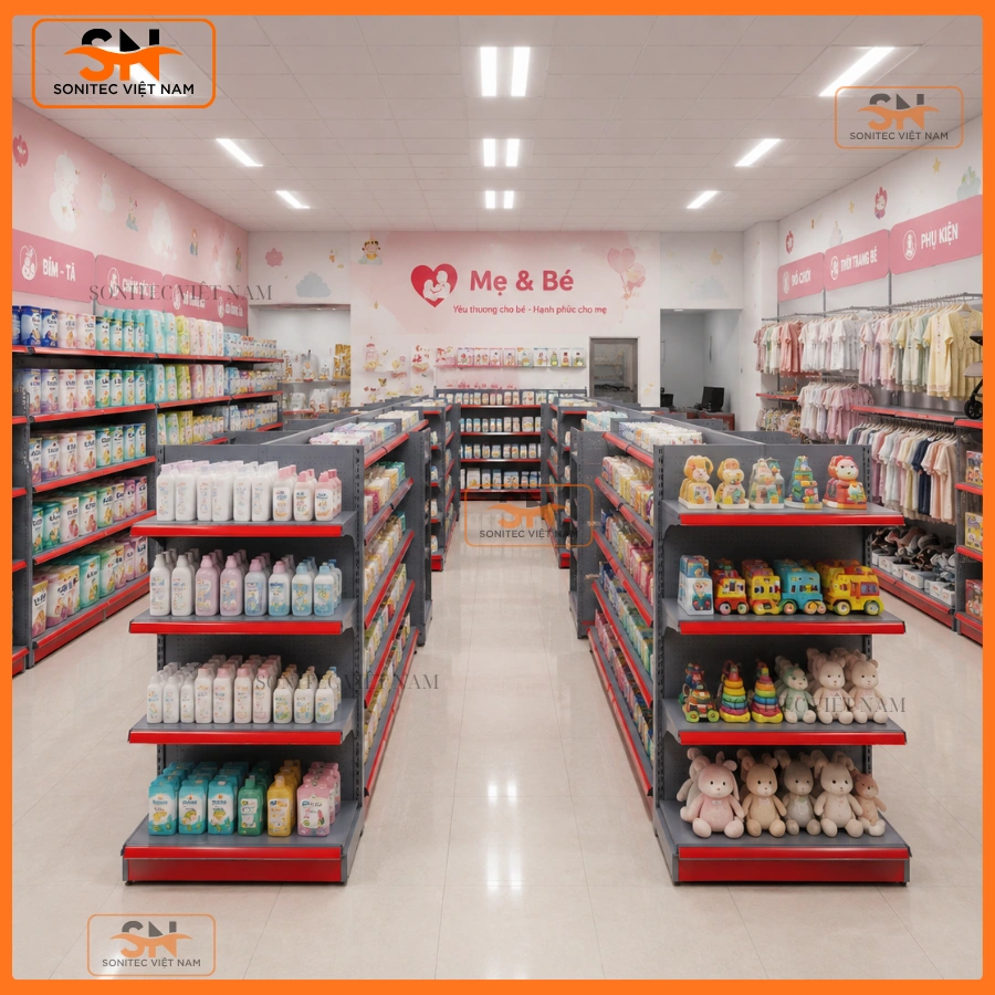 Thiết kế shop mẹ và bé đẹp, thẩm mỹ