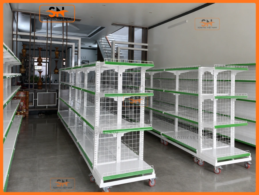 Giá kệ đa năng có xe đẩy bán hàng bền, rẻ