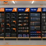 Ứng dụng kệ cửa hàng kim khí