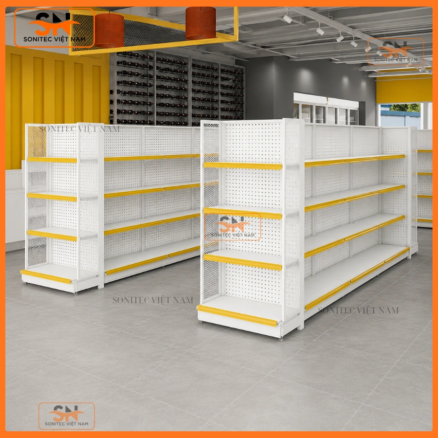 Kệ siêu thị giá rẻ Hà Nội tôn lỗ