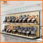 Kệ trưng bày xe đẩy em bé giá tốt
