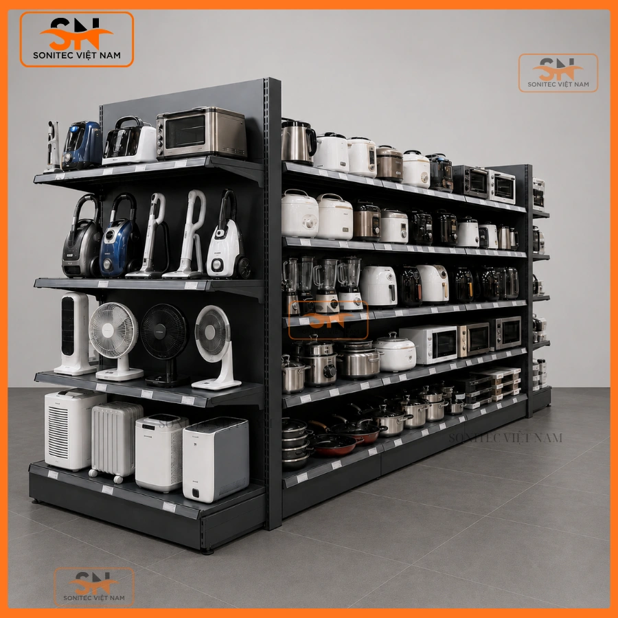Mua kệ gia dụng cho siêu thị Sonitec giá tốt