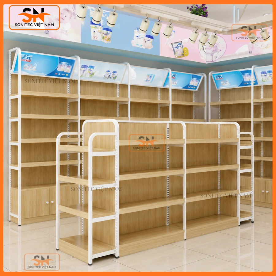 Mẫu quầy kệ mẹ và bé bền, đẹp