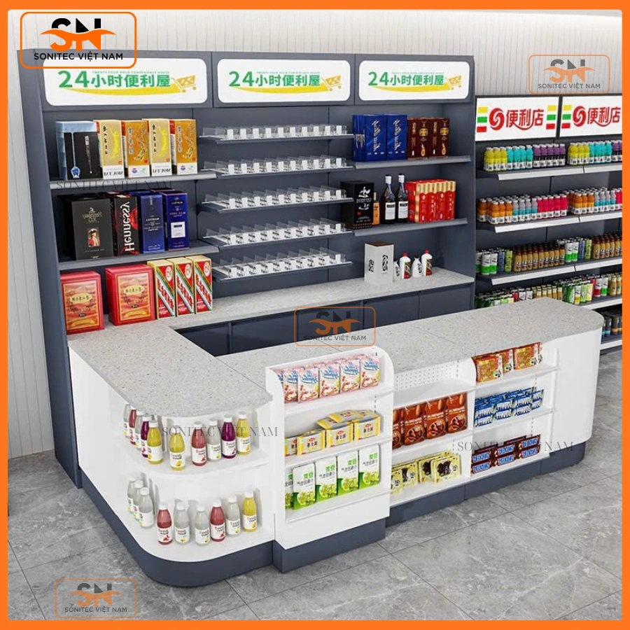 Mẫu quầy thu ngân gỗ đẹp, chất lượng cao