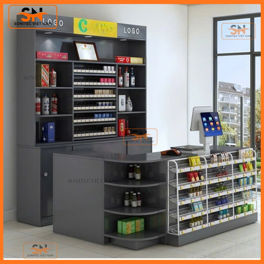 50 mẫu quầy thu ngân gỗ đẹp, bền bỉ