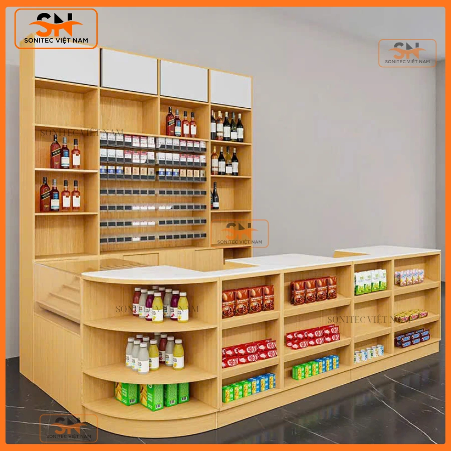 50 mẫu quầy thu ngân gỗ đẹp, đáng mua