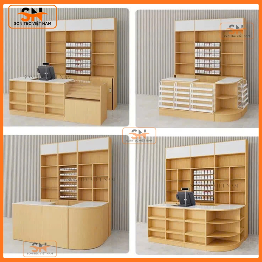 50 mẫu quầy thu ngân gỗ đẹp