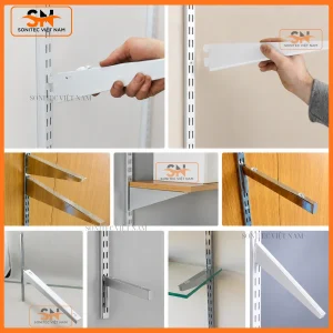 Thanh ray gắn tường làm giá kệ đỡ