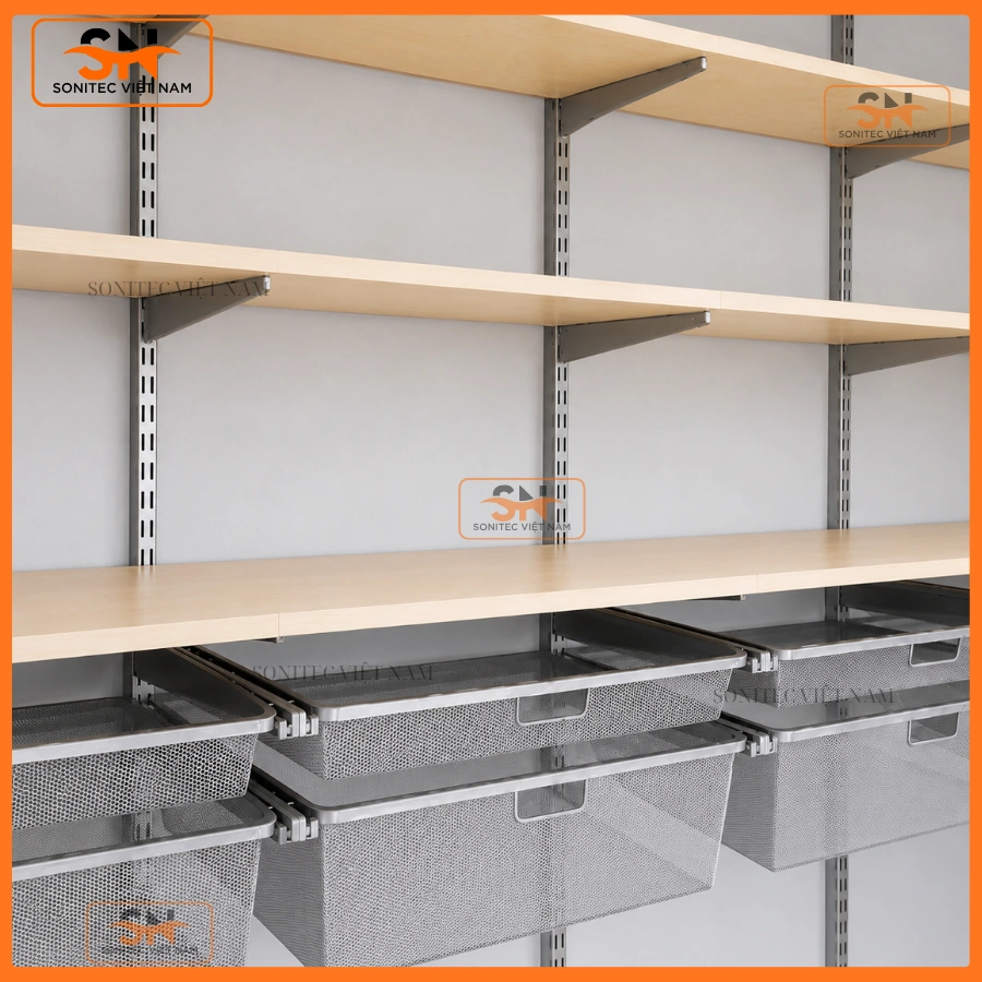 Thanh ray gắn tường làm giá kệ đỡ giá tốtt