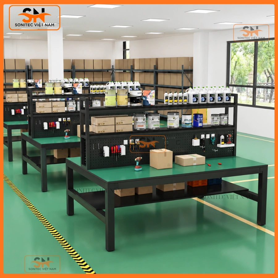 Các loại bàn đóng gói 2 mặt