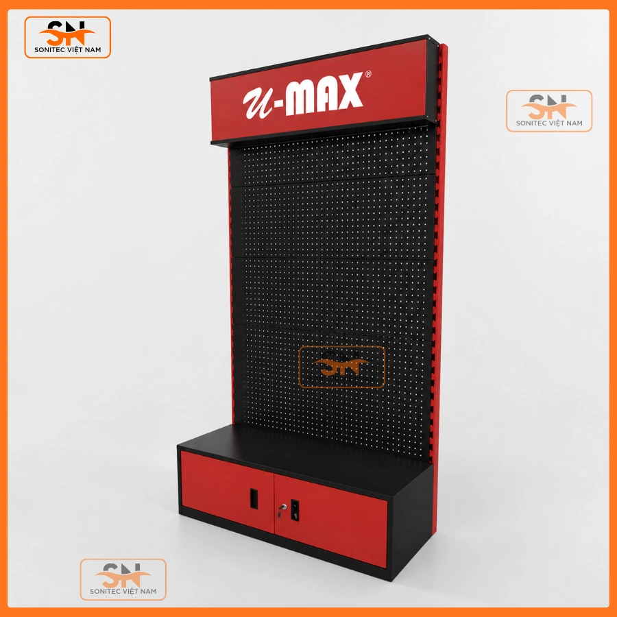 Giá kệ dụng cụ cho gara ô tô có tủ chứa