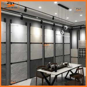 Kệ trưng bày gạch showroom sang bền đẹp