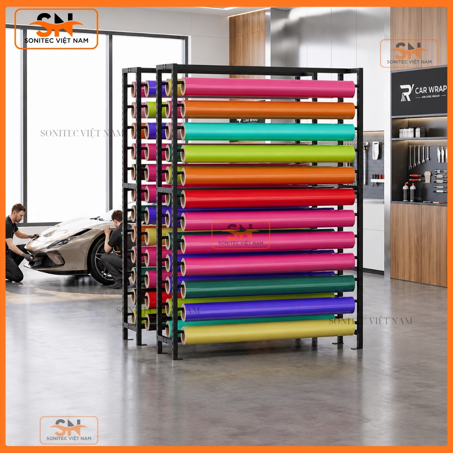Kệ trưng cuộn decal bền, đẹp