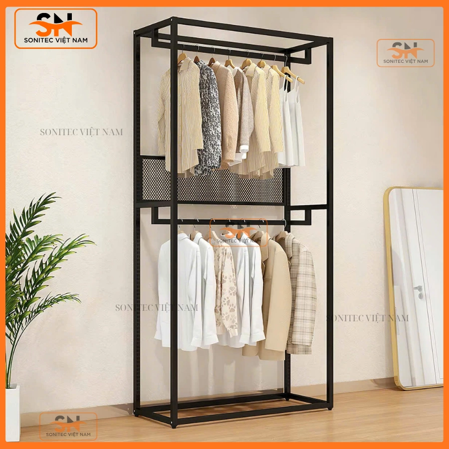 Cấu tạo kệ tủ quần áo trưng bày showroom
