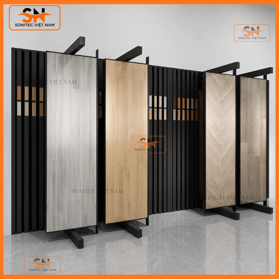 Mẫu kệ lật trưng bày gạch đẹp