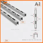 Thanh ray đơn gắn tường thép mạ Inox