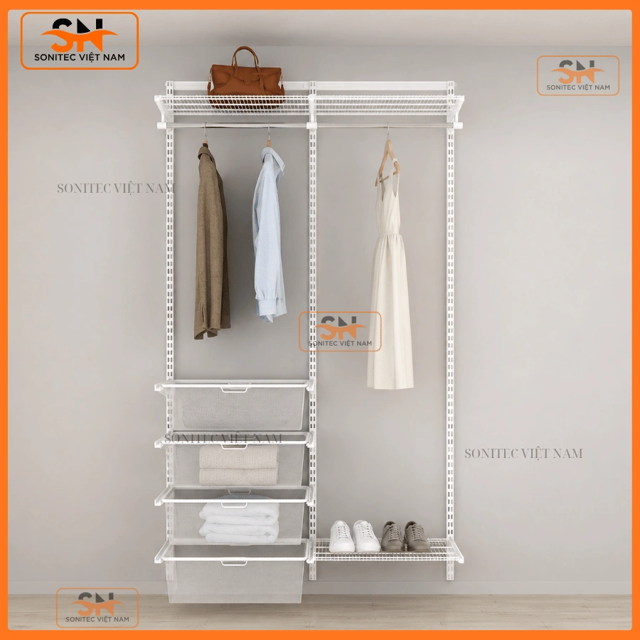 Ứng dụng thanh ray trong thiết kế giá kệ 