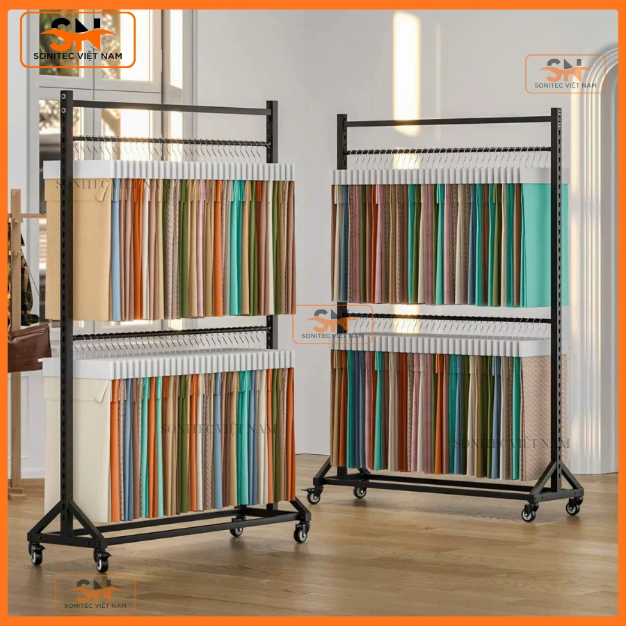 Kệ treo vải mẫu mã đẹp, đa dạng