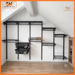 Tủ kệ thanh ray quần áo gia đình bền bỉ