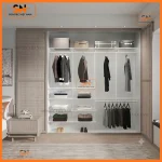 Tủ kệ thanh ray quần áo gia đình dễ lắp đặt