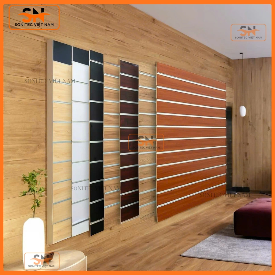 Các loại tấm Slatwall gỗ