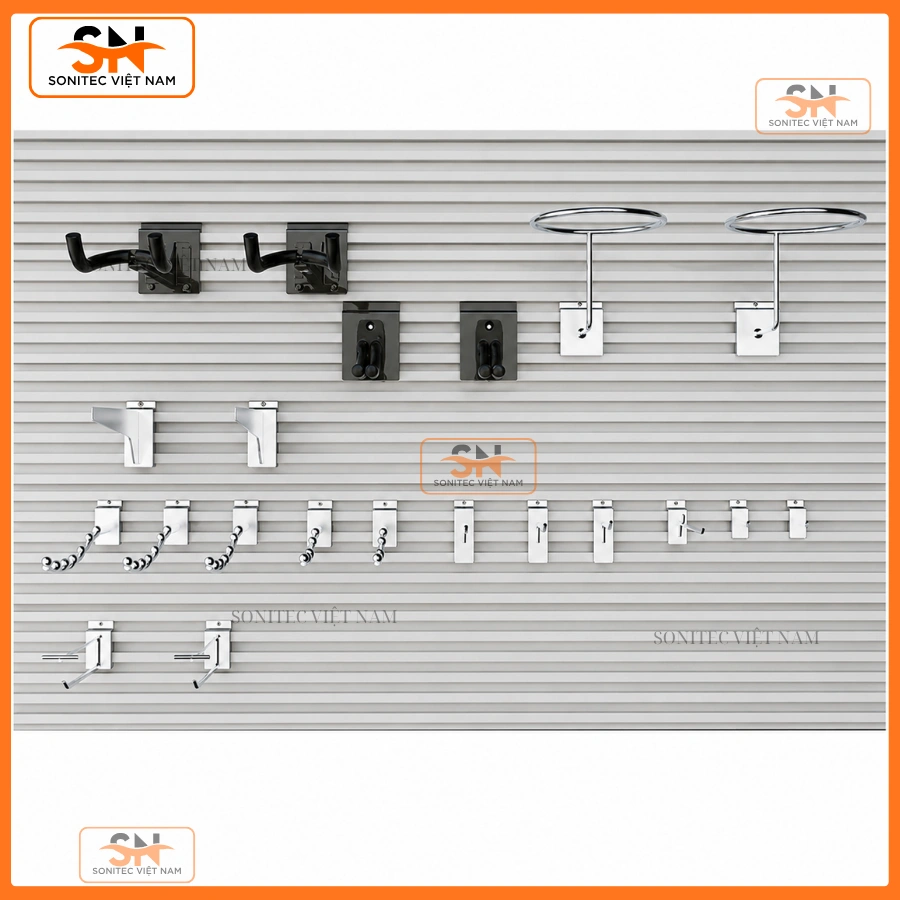 Các loại tấm Slatwall kim loại