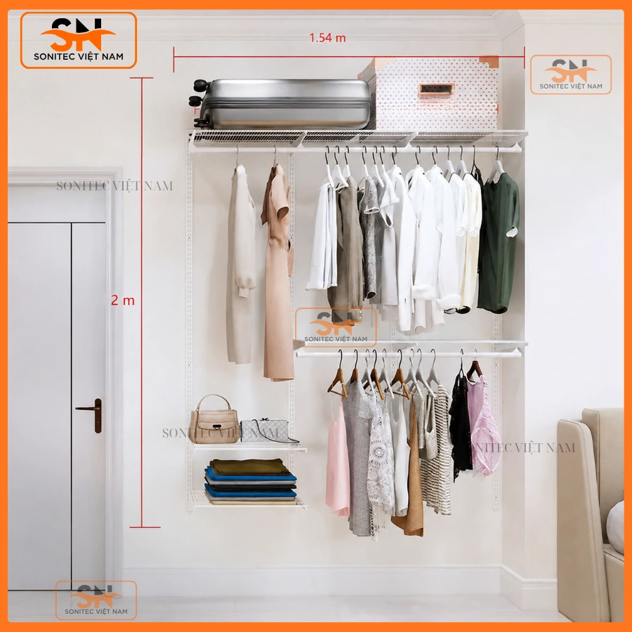 Báo giá kệ thanh ray treo quần áo tiện dụng