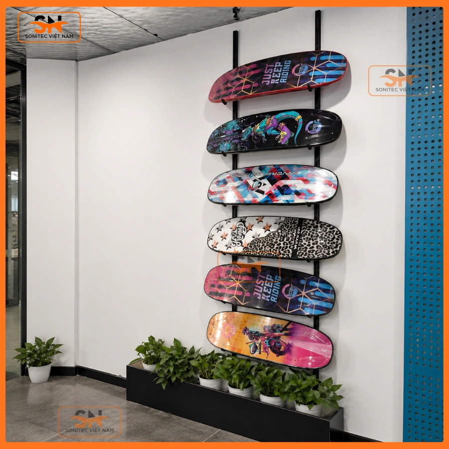 Đặt mua kệ ván trượt giá rẻ tại Sonitec Việt Nam