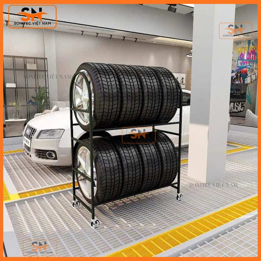 Kệ đựng bánh xe ô tô, lốp vỏ xe bền chắc