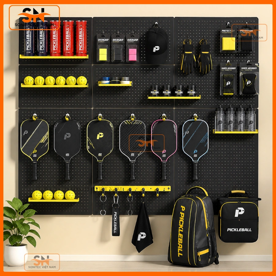 Giá kệ pickleball treo tường bền chắc
