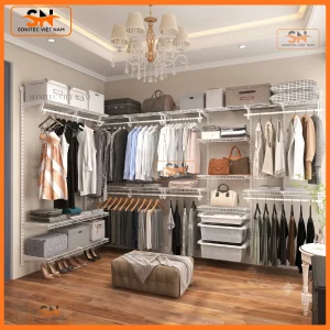 Kệ thanh ray tủ quần áo cao cấp