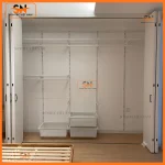 Kệ thanh ray tủ quần áo lắp đặt