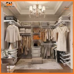 Kệ thanh ray tủ quần áo đẹp, hiện đại
