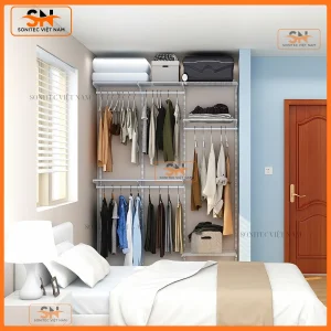Kệ treo quần áo lắp ghép đa năng, tiện lợi