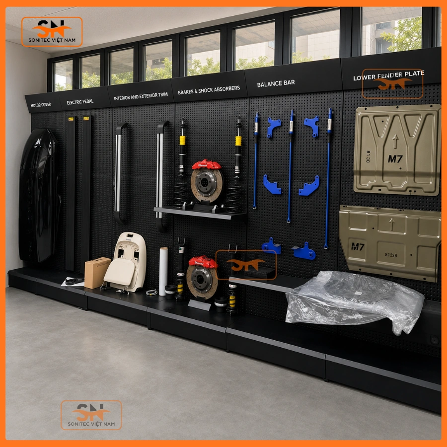 Kệ trưng bày cho showroom ô tô chịu tải tốt