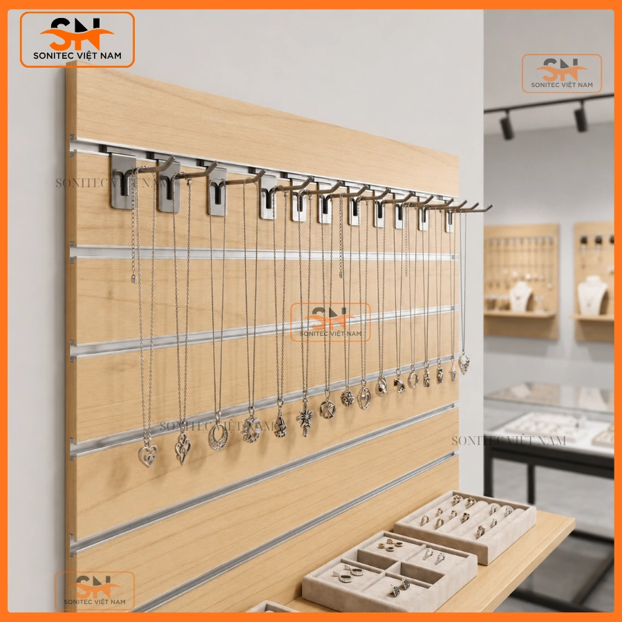Móc cài vách Slatwall bền, chắc chắn