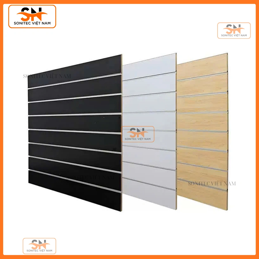 Tấm vách Slatwall đa màu sắc