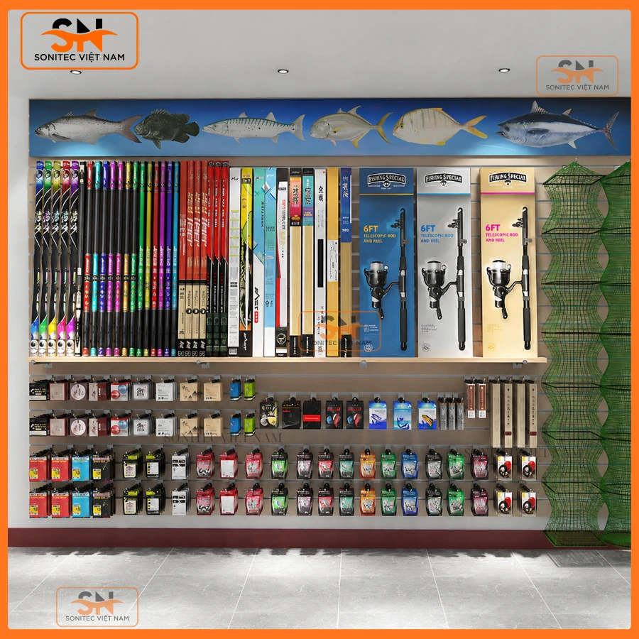 Tấm vách Slatwall cho shop