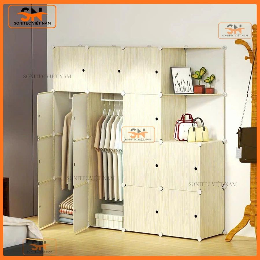 Tủ quần áo gia đình nhựa lắp ghép
