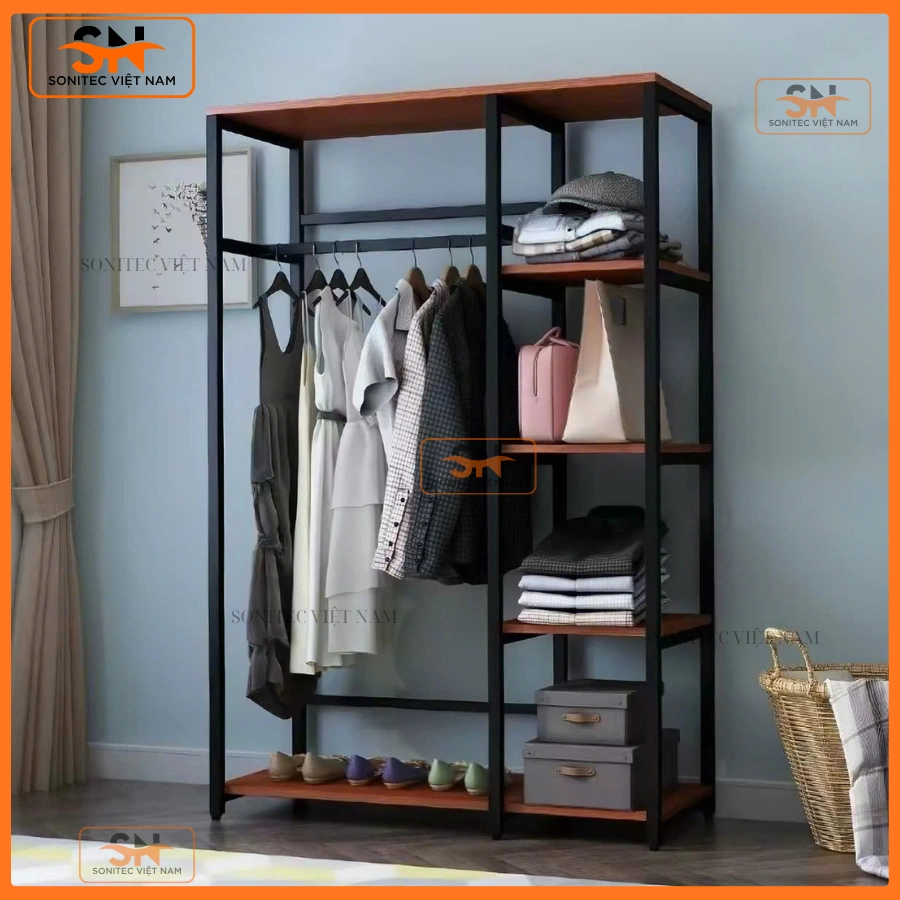 Tủ quần áo gia đình sắt sơn tĩnh điện bền bỉ
