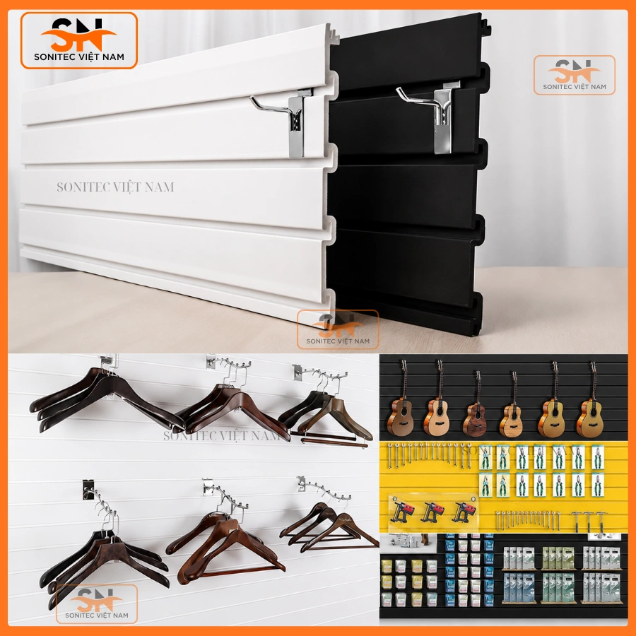Vách nhựa Slatwall chất lượng cao
