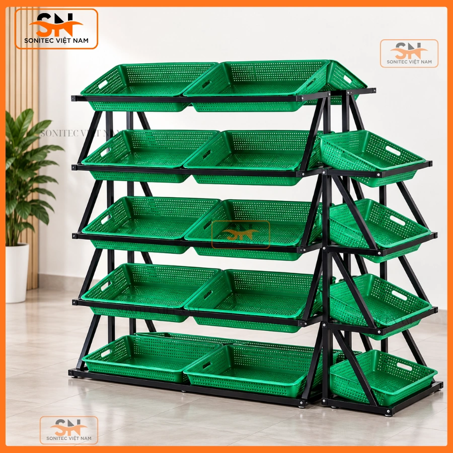 Kệ nông sản tươi đa tầng