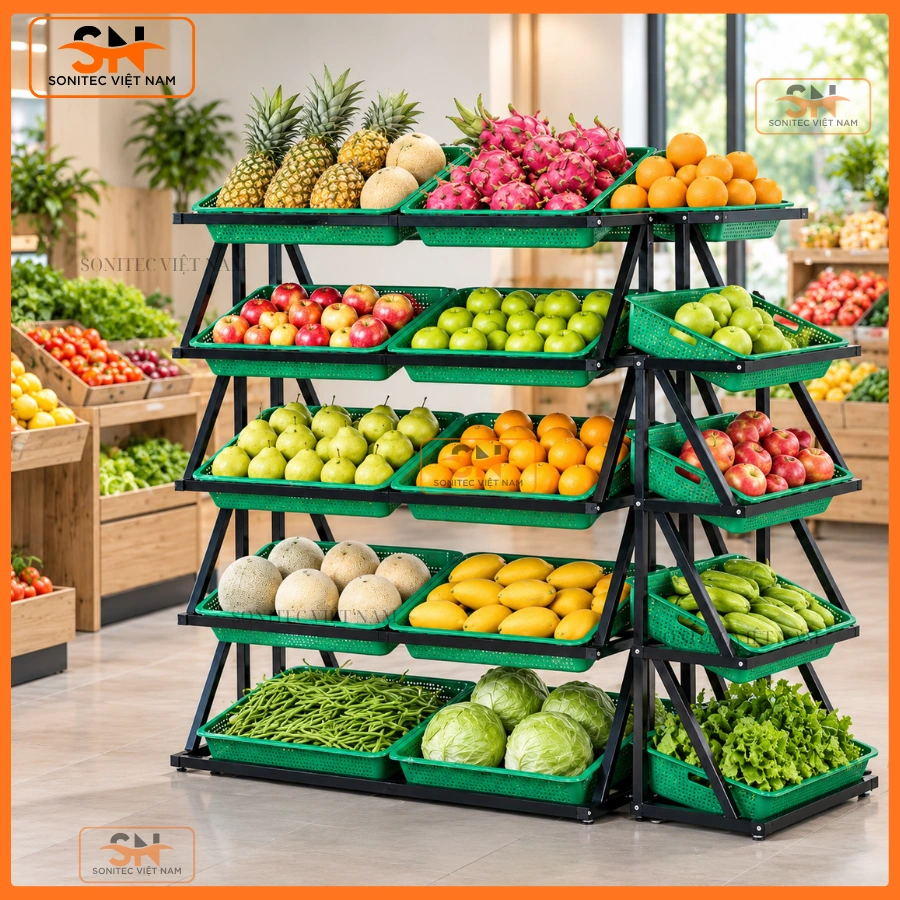 Kệ nông sản tươi rẻ, đẹp, bền