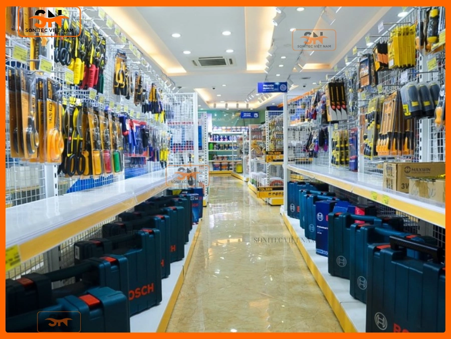Kệ mâm dày cho các mặt hàng dụng cụ cơ khí