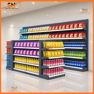 Kệ sắt siêu thị mini chuẩn đẹp